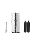 Big Berkey Gravity-Fed Water Filter System with 2 Black Berkey Elements Plus Deluxe 7" Stainless Steel Water View Spigot