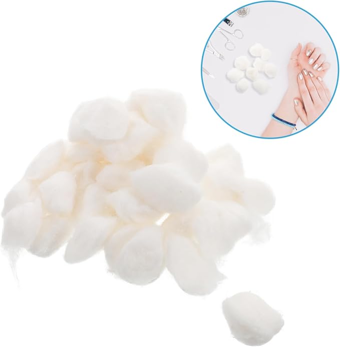 Outanaya 500g Absorbent Cotton Balls Soft Pure Cotton for Nail Polish Makeup Cleaning