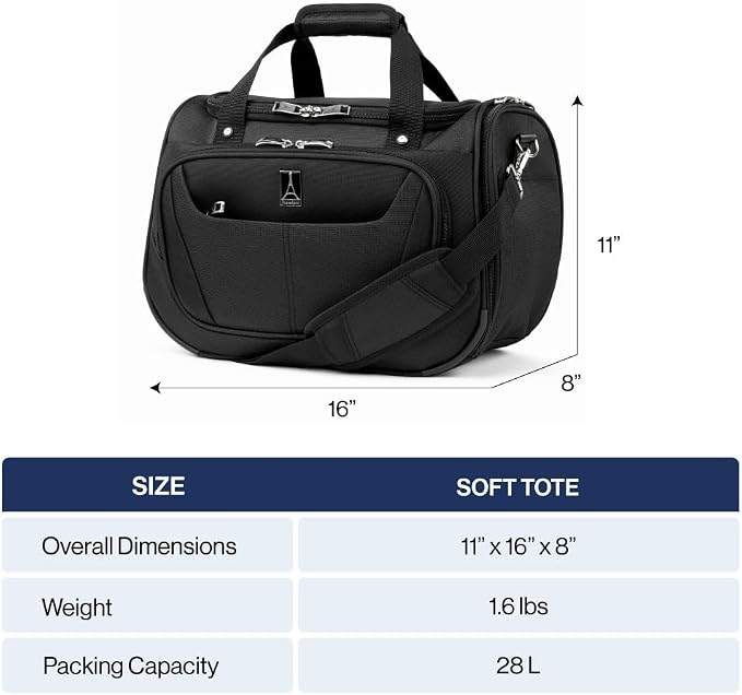 Travelpro Maxlite 5 Softside Lightweight Underseat Carry-On Travel Tote, Overnight Weekender Bag