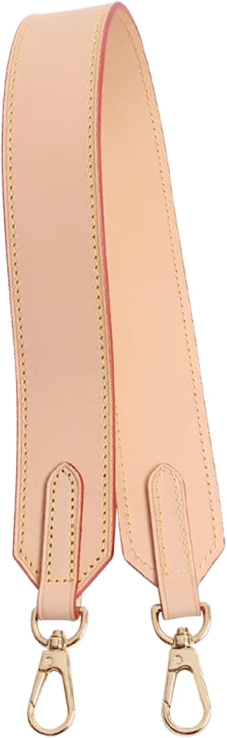 jiesinlov Vachetta Leather Wide Straps Replacement Bag Shoulder Strap for Neverful Speedy Graceful Tote Handbag(W1.5in,L25.6in-Apricot)