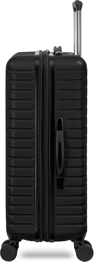 Everest Expandable Hardsided Spinner (Black, 24-Inch Checked Medium)