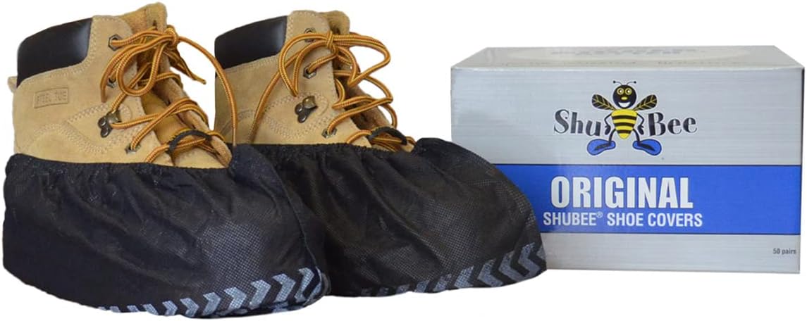 ShuBee Original Disposable, Extra-Large Boot and Shoe Covers, Thicker & Stronger, Durable Protection for Floors - 50 Pairs