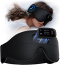 Sleep Mask with Headphones Bluetooth 5.4-3D Zero-Pressure Design AHUIARGY Adjustable Sleep Headphones 100% Light Blocking Sleep Headphones with White Noise Sounds Comfortable（Raven）