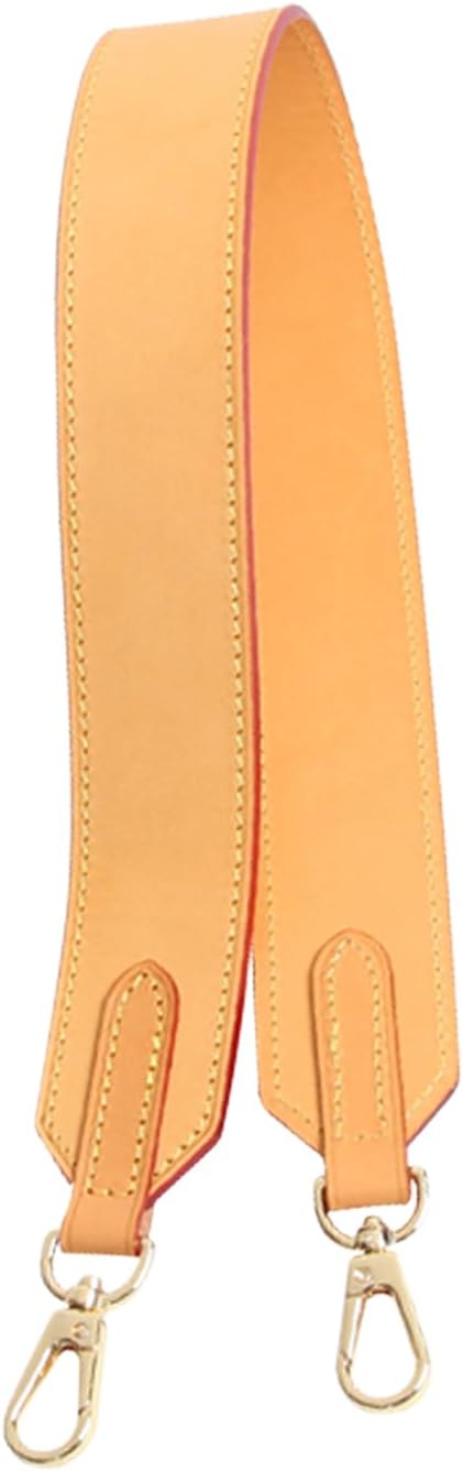 jiesinlov Vachetta Leather Straps Replacement Bag Shoulder Strap for Neverful Tote Handbag(W1.5in,L25.6in-Beeswax)