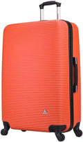 InUSA ROYAL Hardside Spinner Luggage with Ergonomic Handles | Spacious Travel Suitcase with Four Spinner Wheels and Studs | 28 Inch Large Hardside Spinner Luggage | Orange