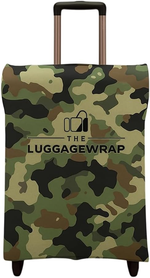 Medium Confident Camouflage Water-Resistant Luggage Covers for Suitcase TSA Approved for 24"-26" - Durable Patented Design Suitcase Covers for Luggage, Fundas para Maletas, Travel Accessories