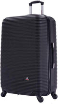 InUSA ROYAL Hardside Spinner Luggage with Ergonomic Handles | Spacious Travel Suitcase with Four Spinner Wheels and Studs | 28 Inch Large Hardside Spinner Luggage | Black