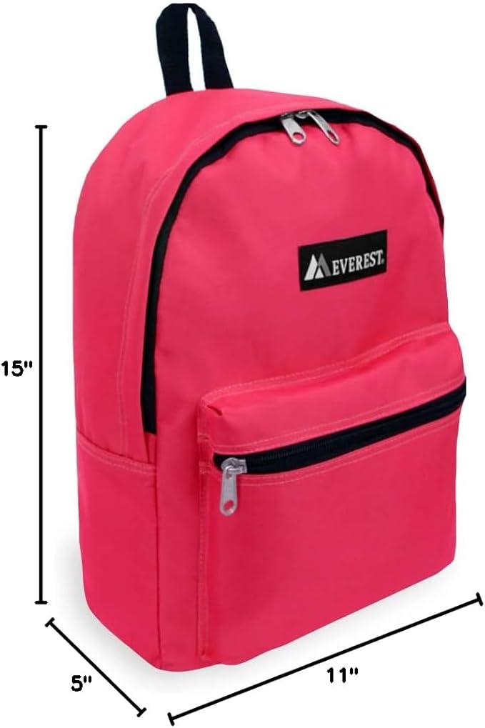 Everest Basic Backpack, Hot Pink, One Size