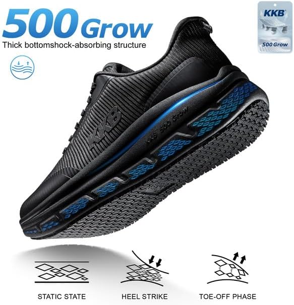 Non Slip Work Shoes Women Easy Slip Walking Shoes for Women Waterproof Sneakers for Restaurant Kitchen Nursing with Arch Fit Support Orthopedic