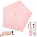 Japan Pencil Umbrella, Japanese Ultra Light Mini Travel Umbrella with Upf 50+ Sun Protection, Compact Folding Pocket Parasol for Rain, Backpack, Handbag, Commute, Beach, Hiking, Outdoor Use