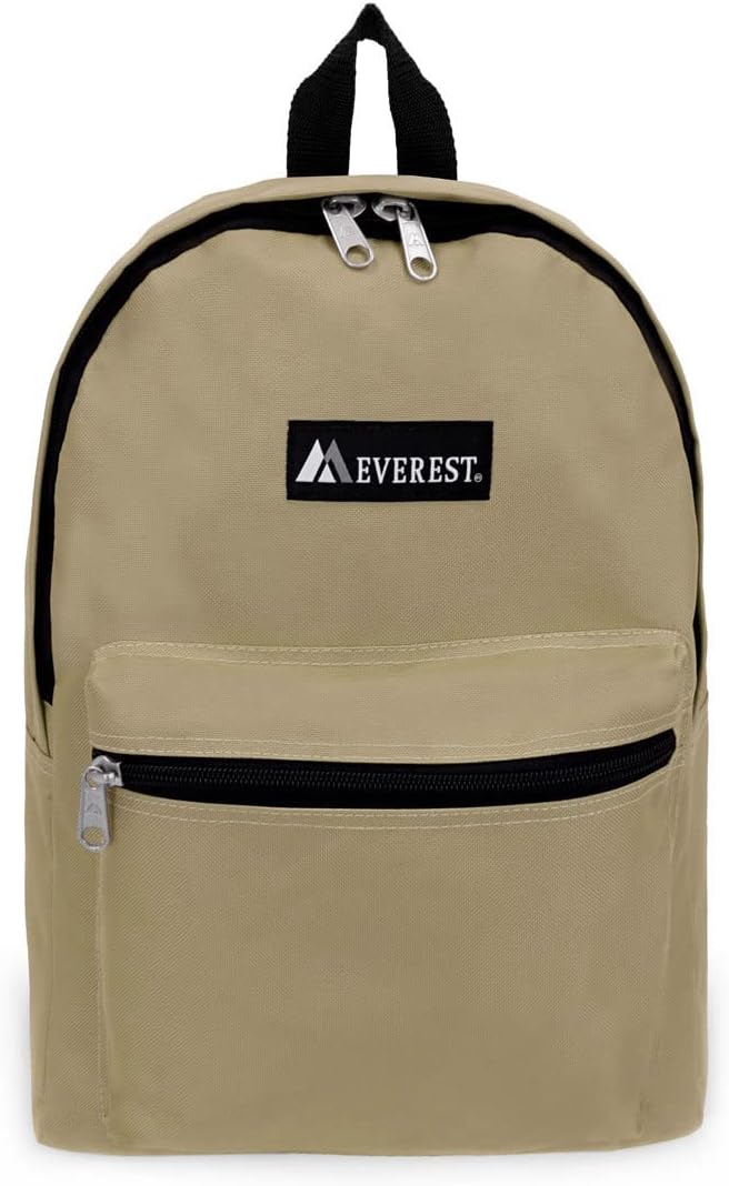 Everest Luggage Basic Backpack, Khaki, Medium
