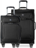 Skyway Epic Softside 2-Piece Luggage Set - Lightweight Suitcase with Wheels | TSA Approved Travel Bag | Spinner Suitcase | Luggage Set with Telescoping Handle, 20", & 24", Black