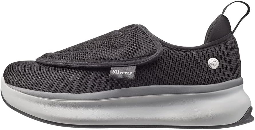 Silverts Women’s Adaptive Clothing Comfort Shoes, Easy Closure Adjustable Wide Fit Footwear for Elderly, Nursing Home