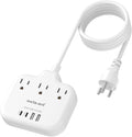 Thailand Power Adapter with 4FT Extension Cord, meta-ant Thailand Plug Adapter with 3 American Outlets 4 USB Ports(2 USB-C), Type O Adapter for US to Thailand