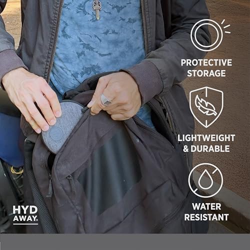 HYDAWAY Hydration Travel Pack - 17oz Collapsible Water Bottle with Flip-Top Lid and Protective Travel Case - BPA-Free, Leak-Resistant, and TSA-Friendly for Commuting, Hiking, and Traveling