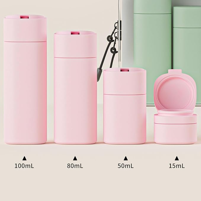 Travel Bottles Set - TSA Approved Leak Proof Squeezable Containers for Toiletries, Conditioner, Shampoo, Lotion & Body Wash Accessories (gray)