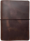 Travelers Notebook Cover with Inner Pockets, Card Slots and Pen Holder, B6 Size, Dark Brown