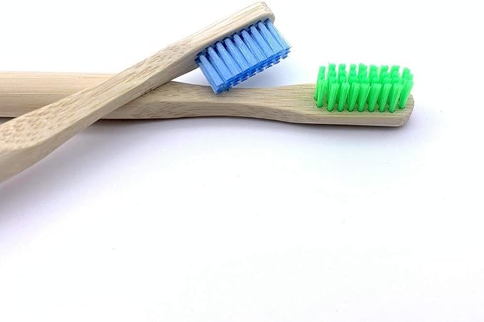 Toothbrush 10 Pcs for Adults Biodegradable Tooth Brush Set Organic Moso with Soft Nylon Bristles