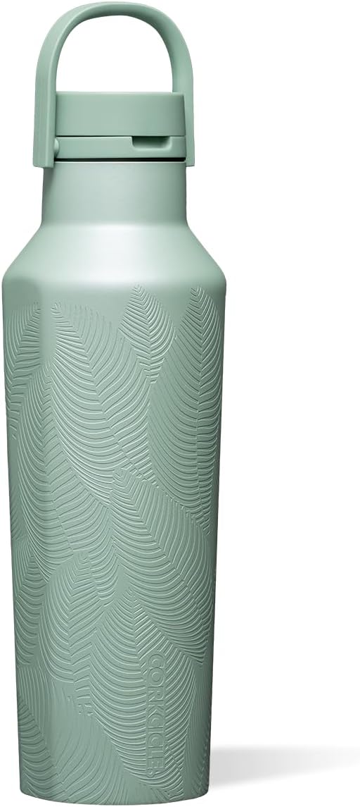 Corkcicle Sport Canteen - Keeps Drinks Cold 25 Hours - Stainless Steel Water Bottle - Triple-Insulated - Spill-Proof - Summer Drinkware Gift - Keeps Drinks Ice Cold - 20 oz - Canopy Grove