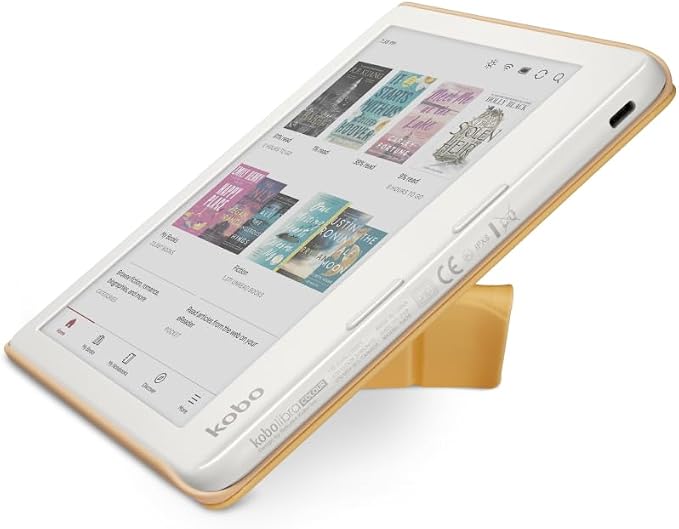 Kobo Libra Colour SleepCover Case | Butter Yellow | Sleep/Wake Technology | Built-in 2-Way Stand | Vegan Leather | Compatible with 7” Kobo Libra Colour eReader