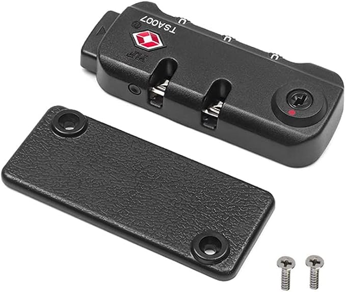 TSA007 Padlock Luggage Travel Lock and 3 Digits Self-Setting A Variety of Different Combinations Luggage Bag Travel Security Code Lock, Black, 2 Pack