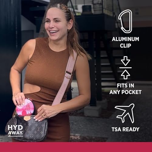 HYDAWAY Hydration Travel Pack - 25oz Collapsible Water Bottle with Flip-Top Lid and Protective Travel Case - BPA-Free, Leak-Resistant, Reusable Bottle for Traveling, Hiking, and Daily Use
