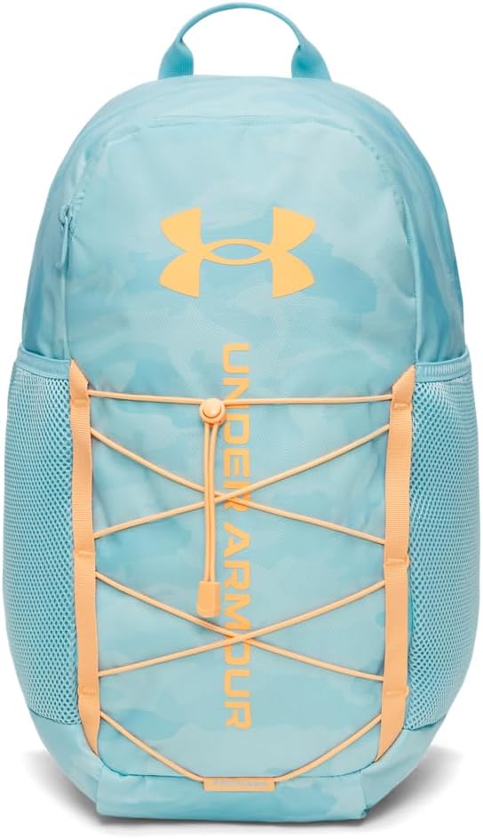 Under Armour Unisex Hustle Sport 6.0 Backpack, (425) Blue Haze/Blue Haze/Orange Bloc, One Size Fits Most