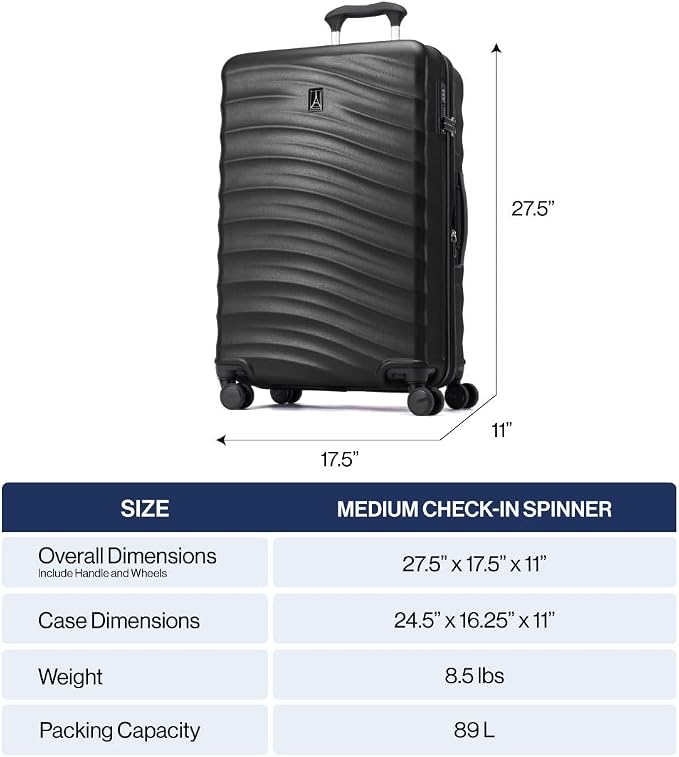 Travelpro Maxlite Air V2 Hardside Expandable Checked Luggage, 8 Spinner Wheels, Lightweight Hard Shell Suitcase, TSA lock, Cabernet, Checked Medium 25-Inch