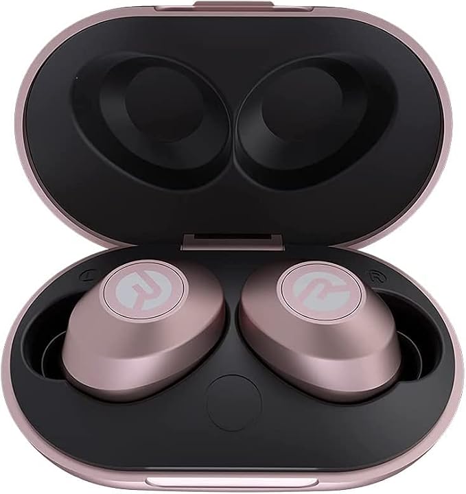 Raycon Everyday Bluetooth Wireless Earbuds with Microphone - Active Noise Cancelling, Sweat & Water-Resistant Earphones, Ear Buds Wireless Bluetooth Up to 32 Hours Playtime (Rose Gold)