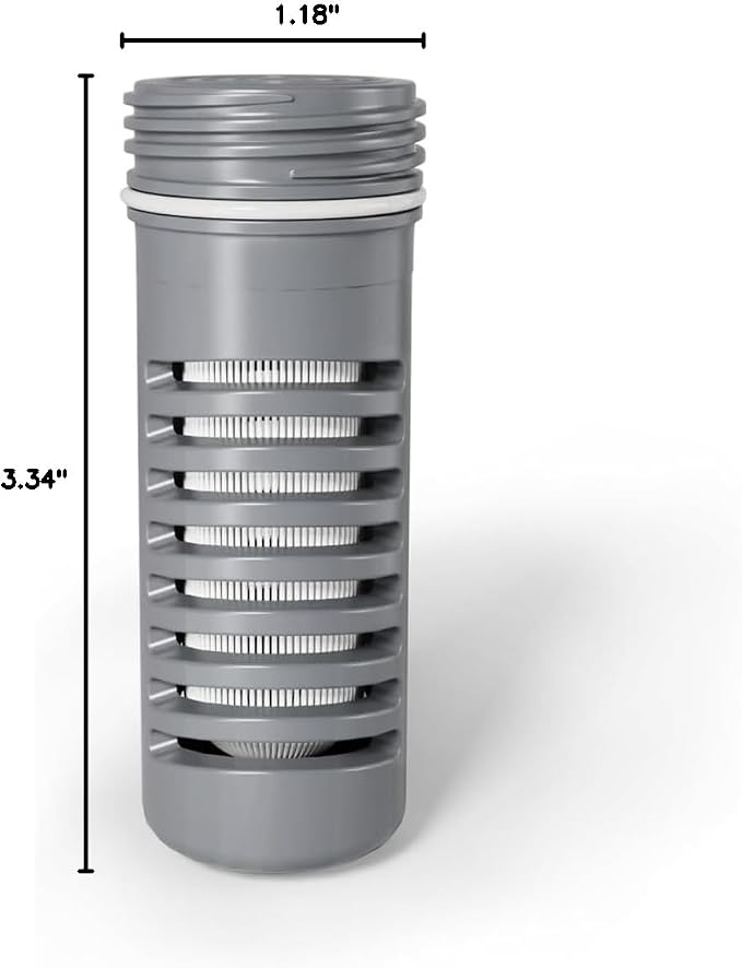 SurviMate 700ml Collapsible Water Filter Bottle,Compatible with 42mm Threaded Water Filters with Replaceable cartridges,Perfect for Hiking, Backpacking, Camping