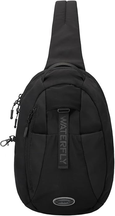 WATERFLY Small Crossbody Sling Backpack: RFID Blocking Anti Theft Sling Bag Travel Daypack Man Woman