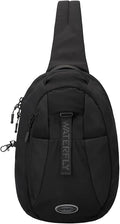 WATERFLY Small Crossbody Sling Backpack: RFID Blocking Anti Theft Sling Bag Travel Daypack Man Woman