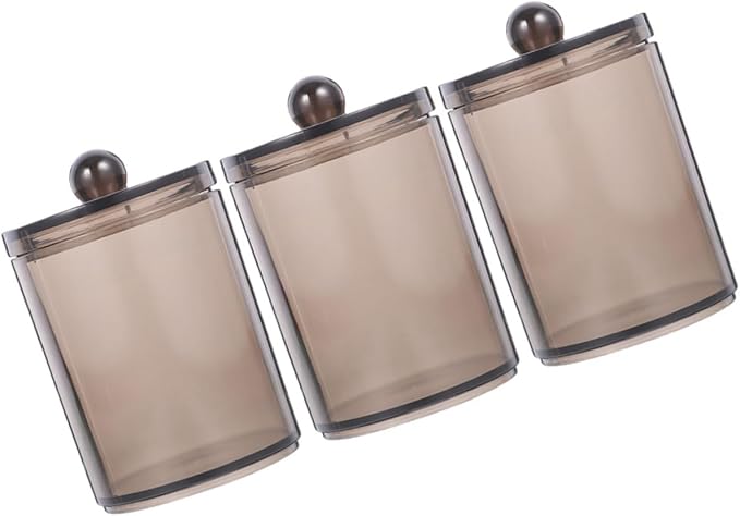 9pcs Cotton Swab Holders Transparent Bathroom Organizers with Lid Compact Storage for Cotton Swabs and Pads Lightweight and Sturdy Design for Use