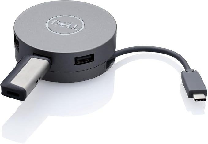 Dell 7-in-1 USB-C Multiport Adapter - DA310-2. USB-A Ports, 1 USB-C, 1 HDMI, 1 DisplayPort, 1 VGA and 1 RJ-45 Port, Crisp 4K Resolution at 60Hz, SuperSpeed Data Transfers, Lightweight and Portable.