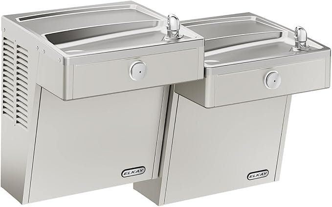 Elkay Wall Mount Mechanical Activation ADA Cooler Filtered Non-refrigerated Stainless