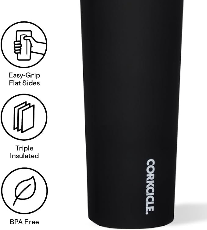 Corkcicle Sport Canteen - Keeps Drinks Cold 25 Hours - Stainless Steel Water Bottle - Triple-Insulated - Spill-Proof - Summer Drinkware Gift - Keeps Drinks Ice Cold - 20 oz - Sherbet