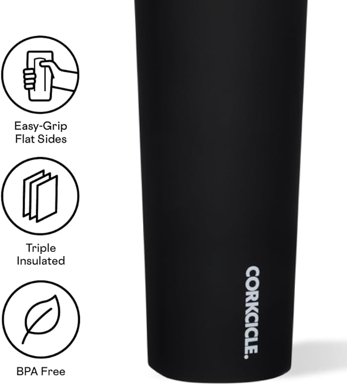 Corkcicle Sport Canteen - Keeps Drinks Cold 25 Hours - Stainless Steel Water Bottle - Triple-Insulated - Spill-Proof - Summer Drinkware Gift - Keeps Drinks Ice Cold - 32 oz - Brick