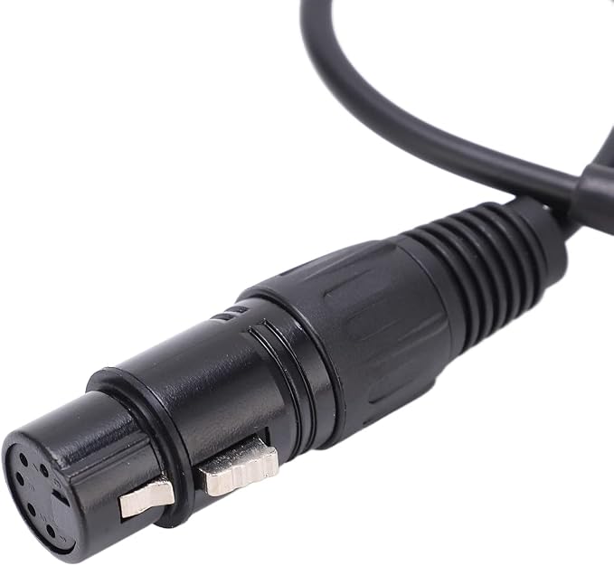 Aviation Headset Adapter 6pin to 5pin XLR High Density Sponge Helicopter Headset Adapter Shielded Wire Portable Lightweight for Aircraft Earphone Transfer ABS Sponge 30cm