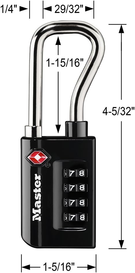 Master Lock 4696TWD Set Your Own Word Combination TSA Approved Luggage Lock, 2 Pack