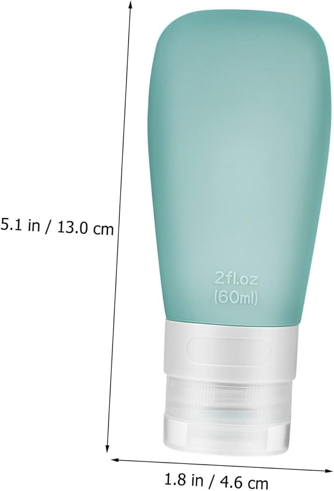 Travel Bottles Set 4pcs Silicone Squeeze Bottles for Toiletries Travel Containers Flap Lip Leakproof for Shampoo Body Wash