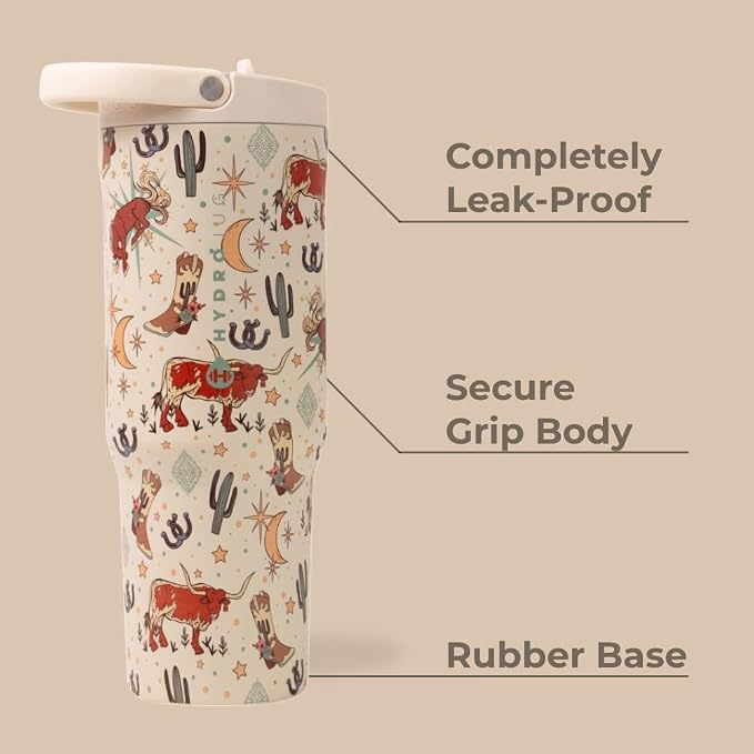 HydroJug Sport 40 oz Insulated Stainless Steel Water Bottle, Rodeo