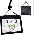 Nylon Neck Wallet Badge Holder with Lanyard - 4 X 3 Credential & Travel Badge Holder with 3 Pockets - Clear Plastic 4X3 Horizontal Window, Zipper Pouch + by Specialist ID
