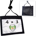 Bulk 25 Pack - Nylon Neck Wallet Badge Holder w/Lanyard - 4 X 3 Credential & Travel Badge Holder with 3 Pockets - Clear Plastic 4X3 Horizontal Window, Zipper Pouch + by Specialist ID