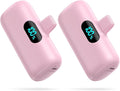 [2-Pack]Small Portable Charger for iPhone 5000mAh, PD Fast Charging Power Bank,Mini Battery Pack Portable Phone Charger Travel Essentials for iPhone 14/14 Pro Max/13/13 Pro/12 Pro/11/XS/XR/X/8/7/6/SE