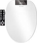 XCQQ Electric Heated Bidet Toilet Seat with Warm Water Wash, Warm Air Dryer, Soft Closed Lid, Night Light, LED Display, Toilet Seat with Bidet Requires Outlet - Round