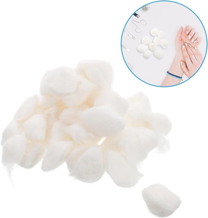 500g Soft Absorbent Cotton Balls Pure Cotton Nail Gel Polish Remover for Beauty Care