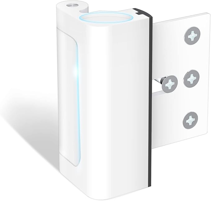 4Pack Door Reinforcement Lock Withstands 800lbs of Force - White Extra Proof Door Lock for Kids Safety Drilling Required,Prevents Unauthorized Entry,Add a Door Security Locks for Home Safety & Privacy