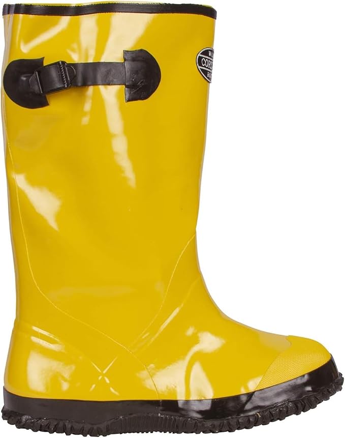 Cordova Safety Products mens Over-the-shoe Heavy Duty With Ribbed Soles, Top Strap and Buckle Adjustment Cordova Safety Products Over the Shoe Style Rubber Boots Slush Bootss for Construction Manufactur, Size 10, Size 10 US