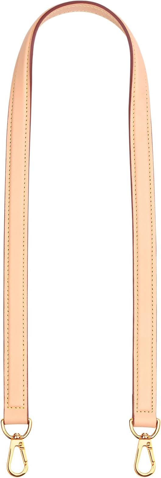 jiesinlov Vachetta Leather Straps Replacement Crossbody, Purse Shoulder Strap for Gracefull Bags (W0.7in,L47in-Apricot)