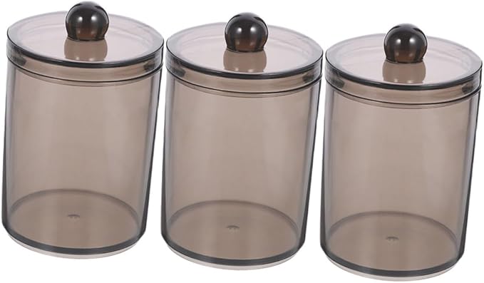 9pcs Cotton Swab Holders Transparent Bathroom Organizers with Lid Compact Storage for Cotton Swabs and Pads Lightweight and Sturdy Design for Use